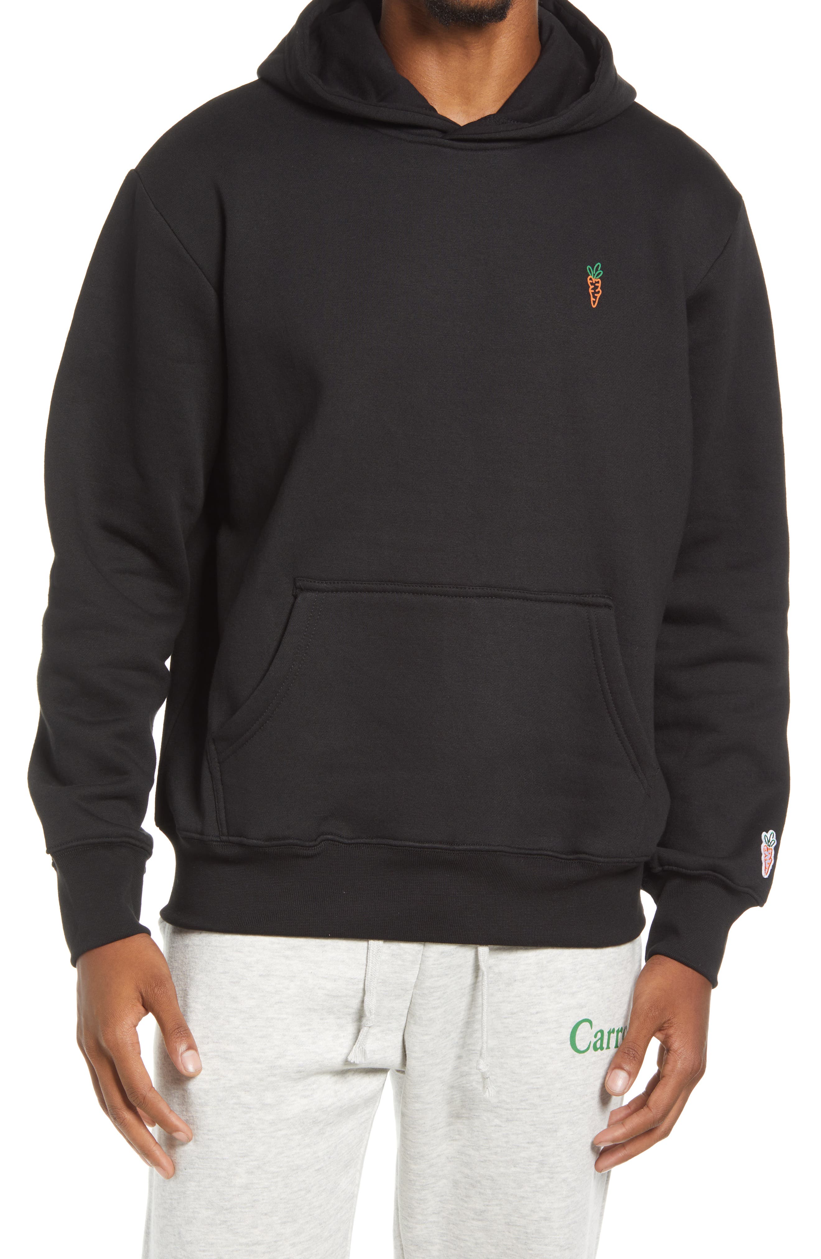 Carrots C Patch Green Champion Hoodie Mens Sizes